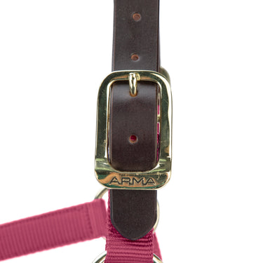 Shires ARMA Premium Adjustable FieldSafe Headcollar Burgundy| Online For Equine
