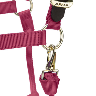 Shires ARMA Premium Adjustable FieldSafe Headcollar Burgundy| Online For Equine