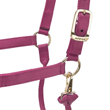 Shires ARMA Premium Adjustable Headcollar Burgundy| Online For Equine