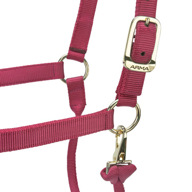 Shires ARMA Premium Adjustable Headcollar Red| Online For Equine