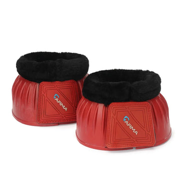 Shires ARMA Red Fleece Topped Over Reach Boots| Online For Equine