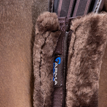 Shires ARMA SupaFleece Anatomical Girth with Elastic Brown| Online For Equine