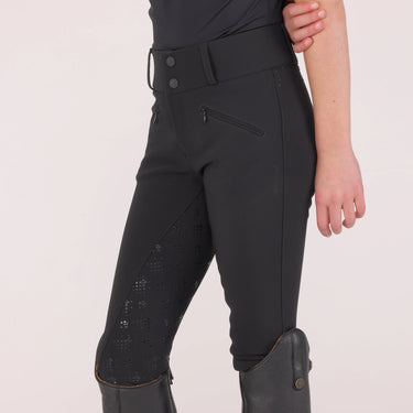Shires Aubrion Black Optima GX Breeches - Young Rider| Online For Equine