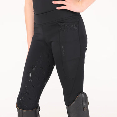 Shires Aubrion Black Optima GX Riding Tights - Young Rider| Online For Equine