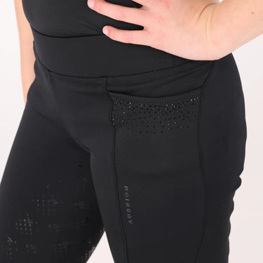 Shires Aubrion Black Optima GX Riding Tights - Young Rider| Online For Equine