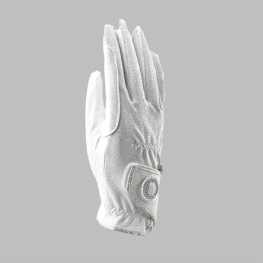 Buy the Shires Aubrion White Aachen Riding Gloves | Online for Equine
