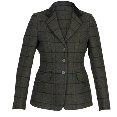 Shires Aubrion Dark Green Check Saratoga Tweed Show Jacket| Online For Equine