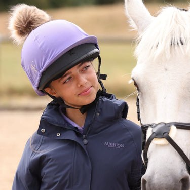 Shires Aubrion Equestrian Hat Cover Heather
