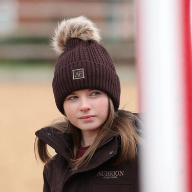 Shires Aubrion Equestrian Knit Hat Espresso| Online For Equine