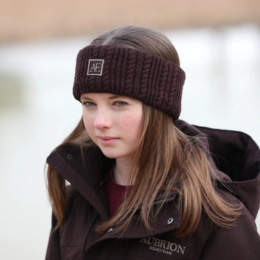 Shires Aubrion Equestrian Knit Head Band Espresso| Online For Equine