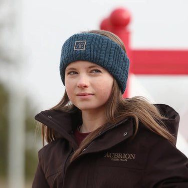 Shires Aubrion Equestrian Knit Head Band Estate Blue| Online For Equine