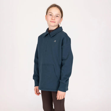 Shires Aubrion Equestrian Quarter Zip Sweater - Young Rider Estate Blue| Online For Equine