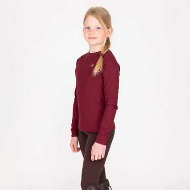 Shires Aubrion Equestrian Ribbed Long Sleeve Top - Young Rider Port| Online For Equine