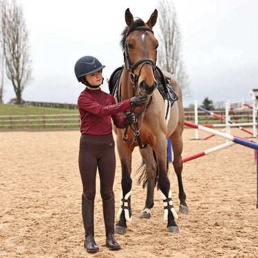 Shires Aubrion Equestrian Riding Winter Tights - Young Rider Espresso| Online For Equine