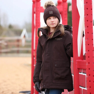 Shires Aubrion Equestrian Winter Coat - Young Rider Espresso| Online For Equine
