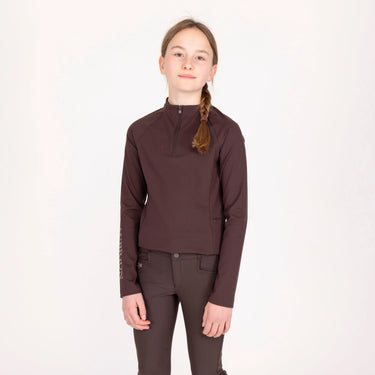 Shires Aubrion Equestrian Winter Long Sleeve Base Layer - Young Rider Espresso| Online For Equine