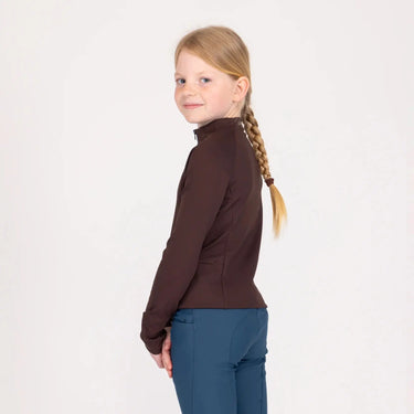 Shires Aubrion Equestrian Winter Long Sleeve Base Layer - Young Rider Espresso| Online For Equine