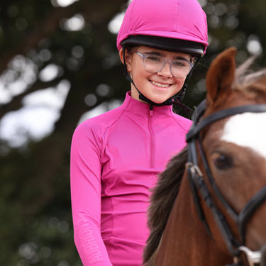 Shires Aubrion Fuchsia React Long Sleeve Base Layer - Young Rider| Online For Equine