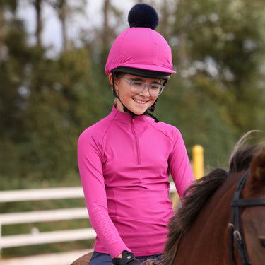 Shires Aubrion Fuchsia React Long Sleeve Base Layer - Young Rider| Online For Equine