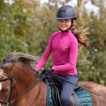 Shires Aubrion Fuchsia React Long Sleeve Base Layer - Young Rider| Online For Equine