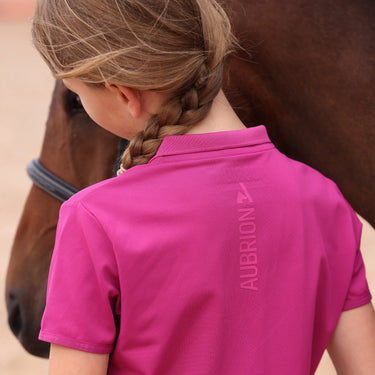 Shires Aubrion Fuchsia React Tech Polo - Young Rider| Online For Equine