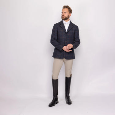 Shires Aubrion Gents Saratoga Jacket Juniper Navy Check| Online For Equine