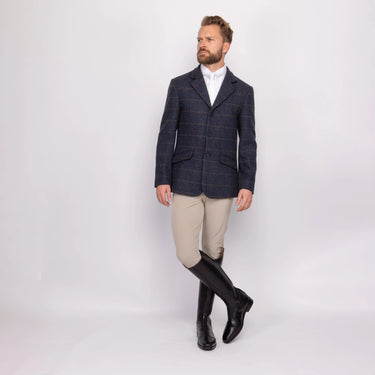 Shires Aubrion Gents Saratoga Jacket Juniper Navy Check| Online For Equine