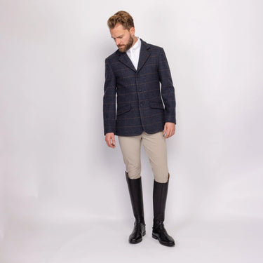 Shires Aubrion Gents Saratoga Jacket Juniper Navy Check| Online For Equine