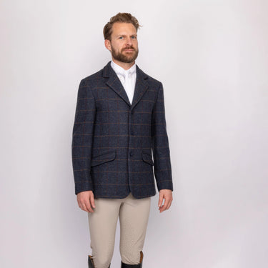 Shires Aubrion Gents Saratoga Jacket Juniper Navy Check| Online For Equine