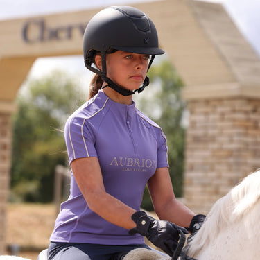 Shires Aubrion Heather Equestrian Short Sleeve Base Layer -Young Rider| Online For Equine