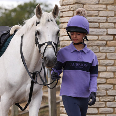 Shires Aubrion Heather/Midnight Equestrian Button Sweatshirt -Young Rider| Online For Equine