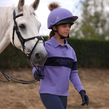 Shires Aubrion Heather/Midnight Equestrian Button Sweatshirt -Young Rider| Online For Equine