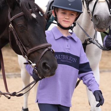 Shires Aubrion Heather/Midnight Equestrian Button Sweatshirt -Young Rider| Online For Equine