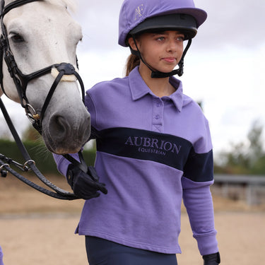 Shires Aubrion Heather/Midnight Equestrian Button Sweatshirt -Young Rider| Online For Equine
