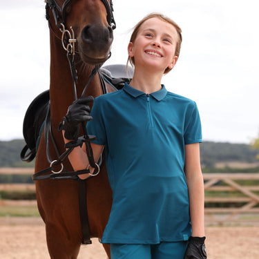 Shires Aubrion Kingfisher React Tech Polo - Young Rider| Online For Equine