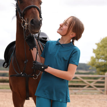 Shires Aubrion Kingfisher React Tech Polo - Young Rider| Online For Equine