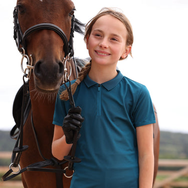 Shires Aubrion Kingfisher React Tech Polo - Young Rider| Online For Equine
