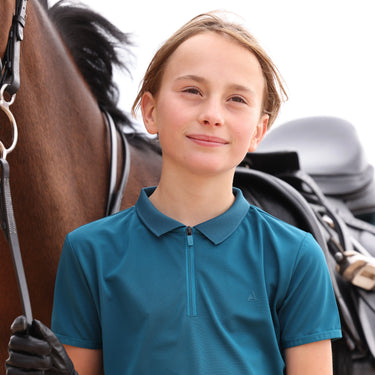 Shires Aubrion Kingfisher React Tech Polo - Young Rider| Online For Equine