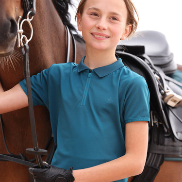 Shires Aubrion Kingfisher React Tech Polo - Young Rider| Online For Equine