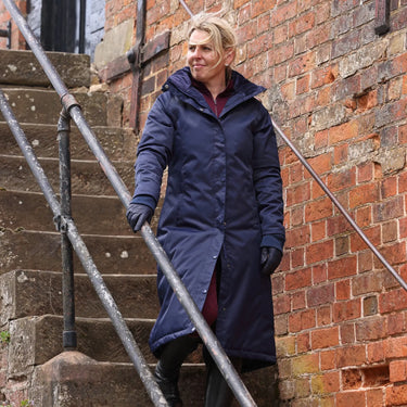 Shires Aubrion Ladies Eltar Long Waterproof Coat Navy| Online For Equine