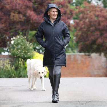 Shires Aubrion Ladies Eltar Mid Length Waterproof Coat Black| Online For Equine