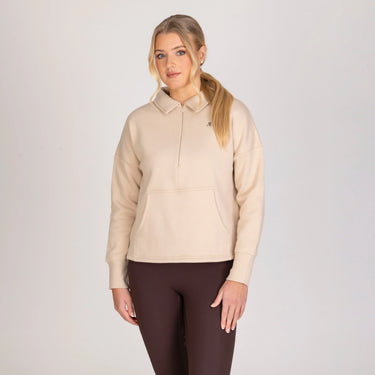 Shires Aubrion Ladies Equestrian Quarter Zip Sweater Oat| Online For Equine