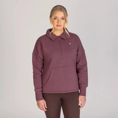 Shires Aubrion Ladies Equestrian Quarter Zip Sweater Thistle| Online For Equine