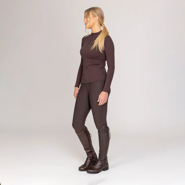 Shires Aubrion Ladies Equestrian Winter Long Sleeve Base Layer Espresso| Online For Equine