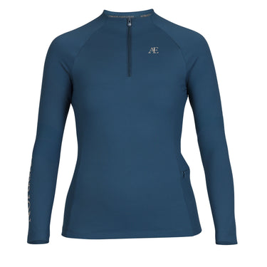 Shires Aubrion Ladies Equestrian Winter Long Sleeve Base Layer Estate Blue| Online For Equine