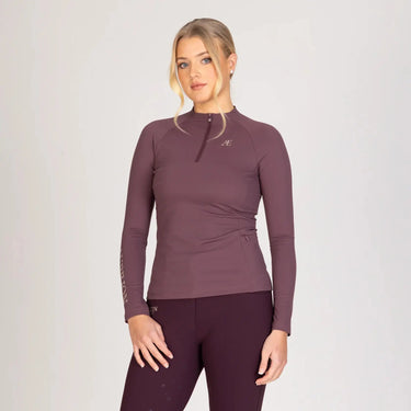 Shires Aubrion Ladies Equestrian Winter Long Sleeve Base Layer Thistle| Online For Equine