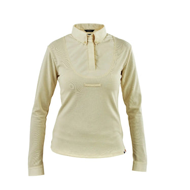 Buy the Shires Aubrion Ladies Long Sleeve Yellow Tie Shirt | Online for Equine