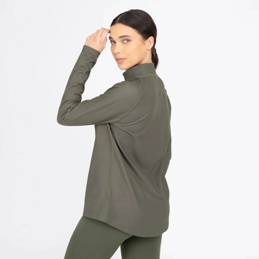 Shires Aubrion Ladies React Relaxed Base Layer Khaki| Online For Equine