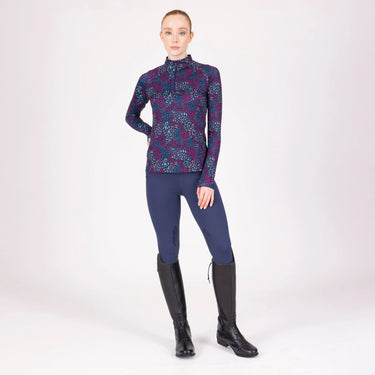 Shires Aubrion Ladies React Rhythm Riding Tights Midnight| Online For Equine