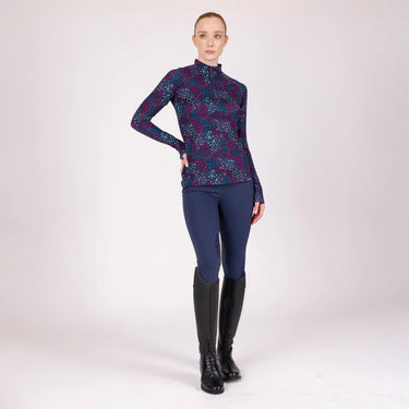Shires Aubrion Ladies React Rhythm Riding Tights Midnight| Online For Equine